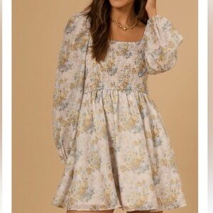 NEW Altar’d State Floral Mini Dress Size Large NWT
